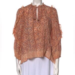 ULLA JOHNSON LILLIAN FLORAL BLOUSE